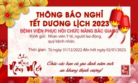 THÔNG BÁO NGHỈ TẾT DƯƠNG LỊCH 2023