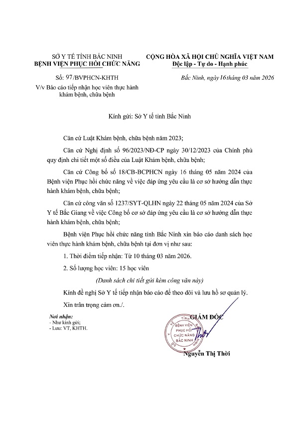 Bao cao tiep nhan hoc vien thuc hanh kham benh chua benh 305 page 0001
