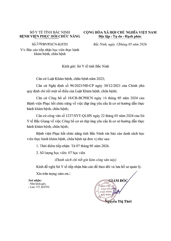 Bao cao tiep nhan hoc vien thuc hanh kham benh chua benh 313 page 0001